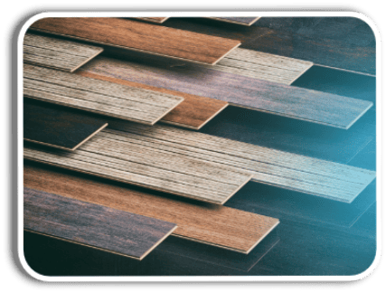 Wood effect luxury vinyl flooring samples