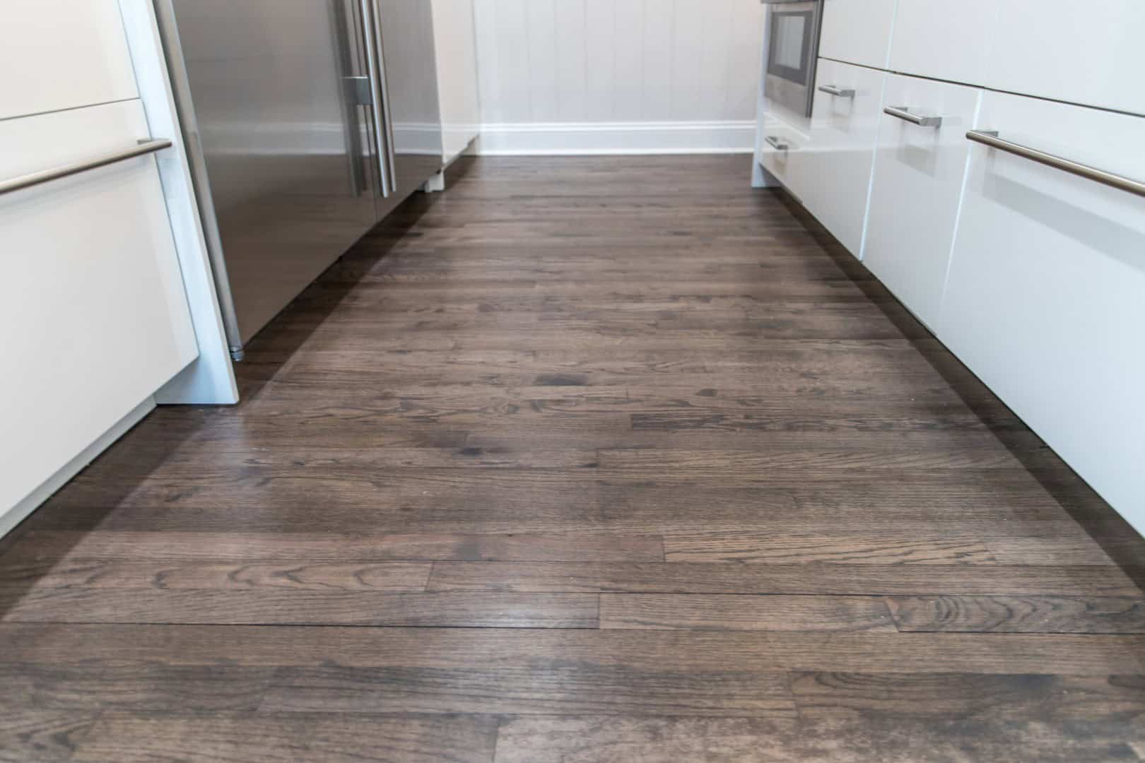 Anti-slip vinyl flooring in a commercial kitchen