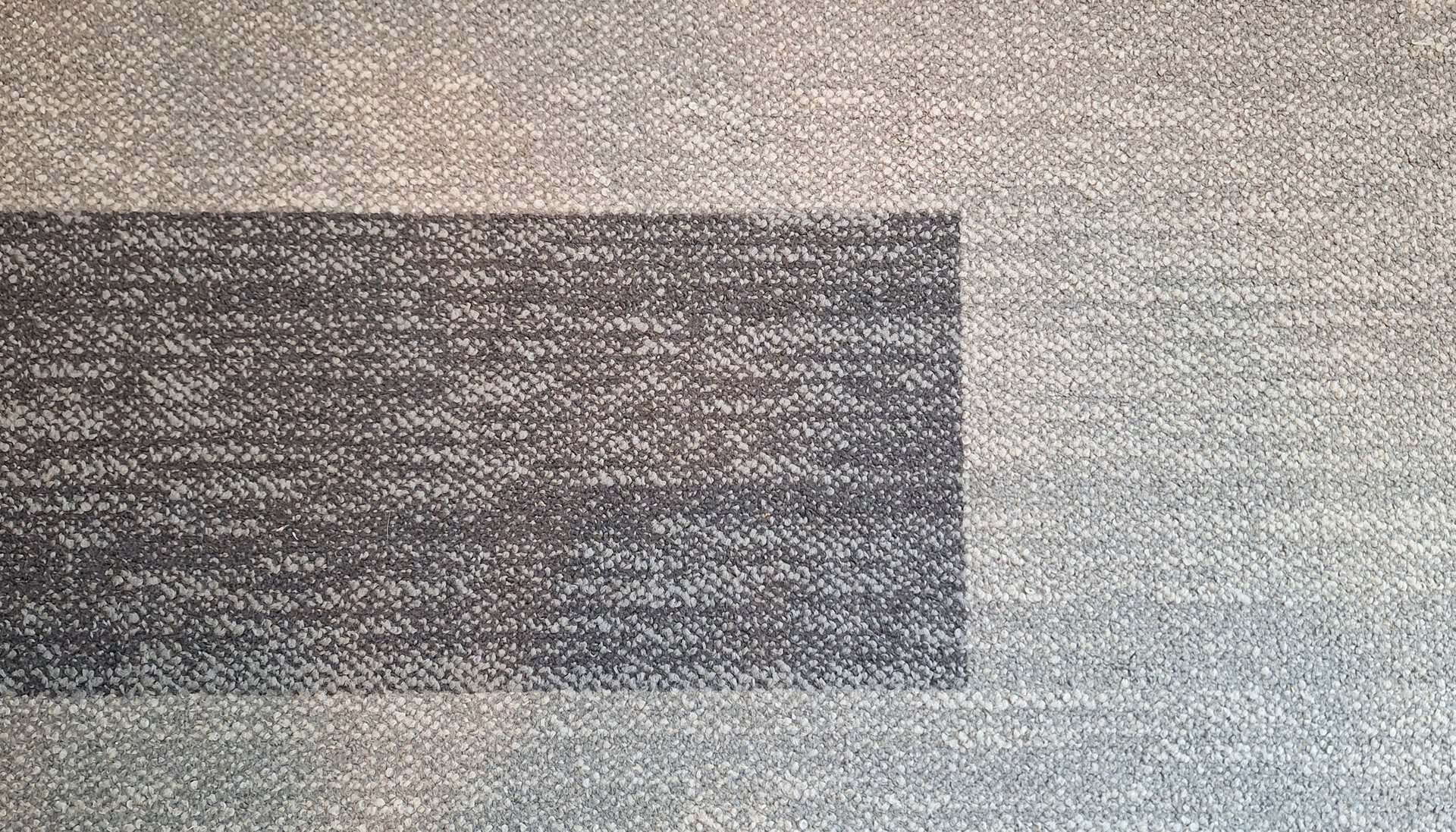 Carpet tile installation for a trade and commercial space