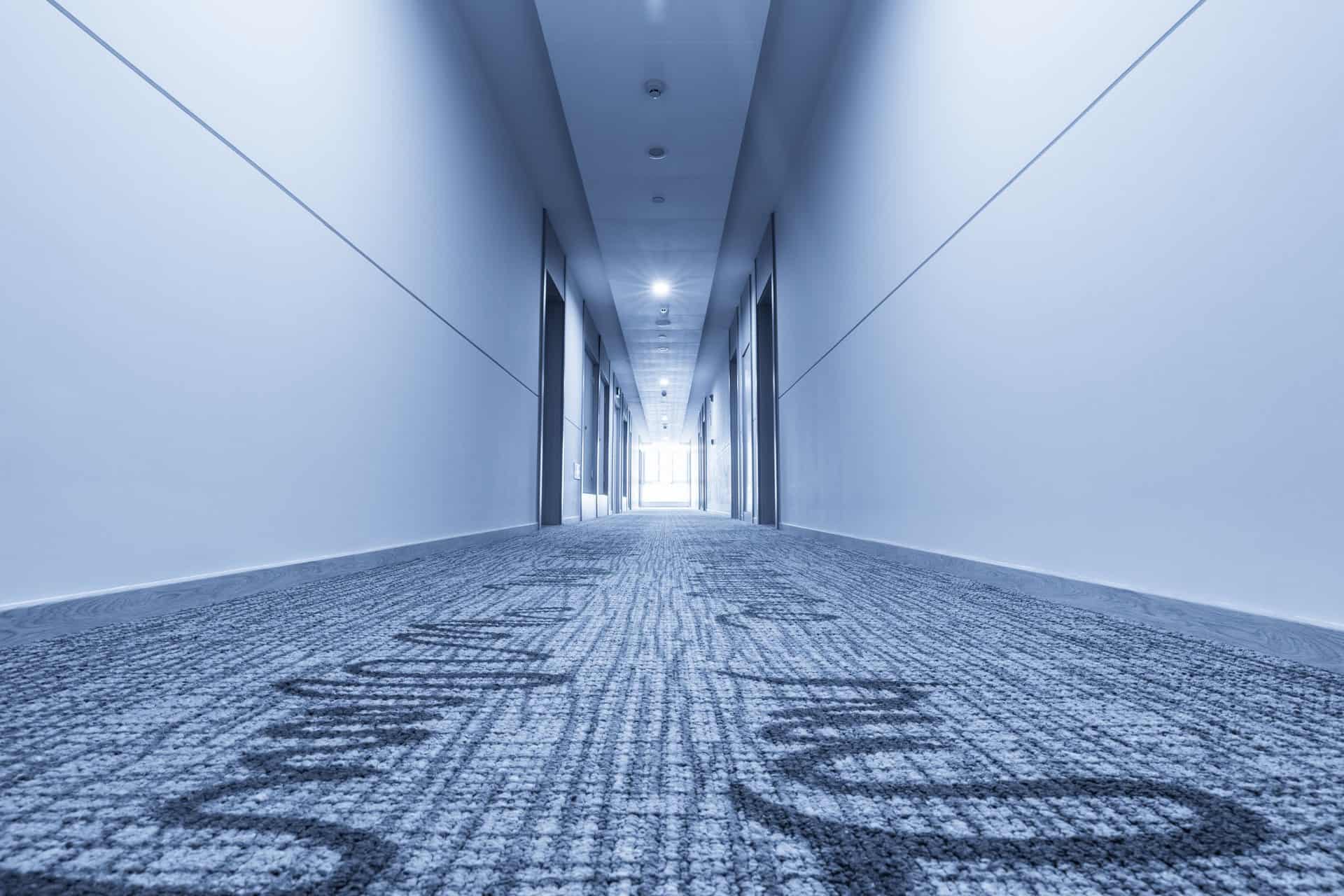 Soft Saxony carpet fitted in a hotel corridor near Preston
