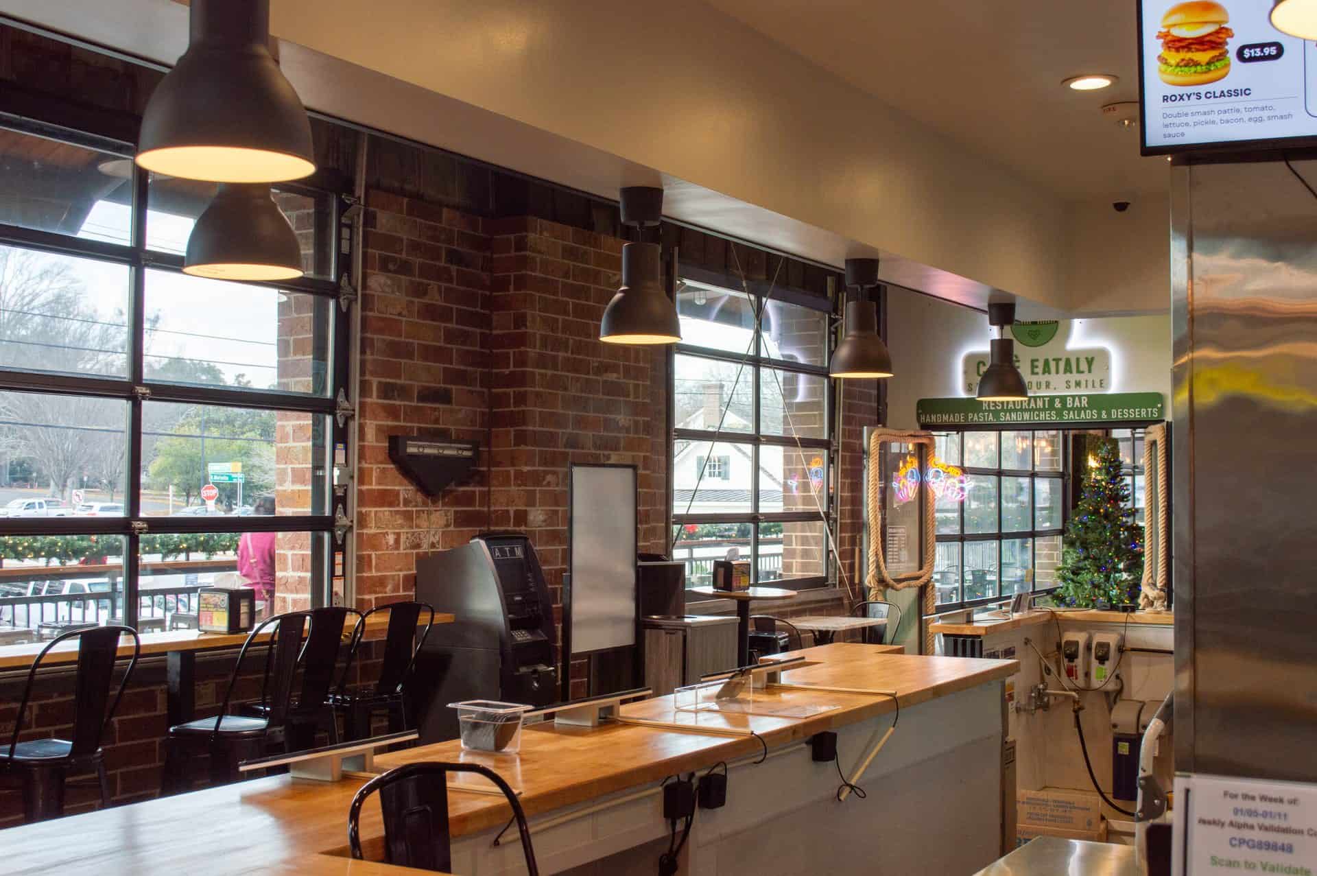 Flooring in a Preston cafe and hospitality interior