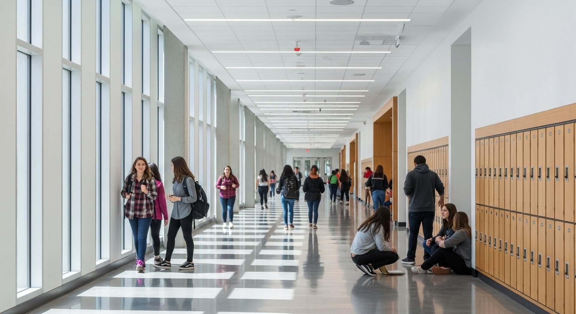 Durable flooring in a Preston school