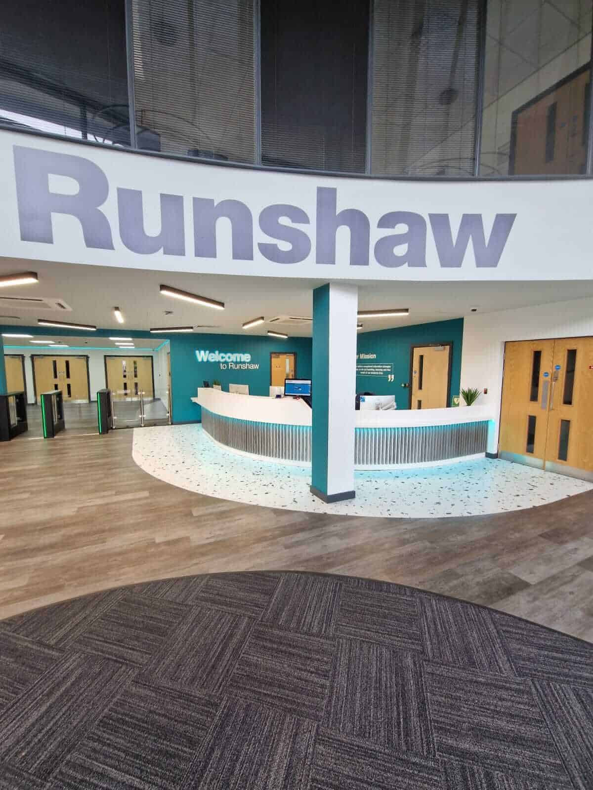 runshaw college runshaw sign