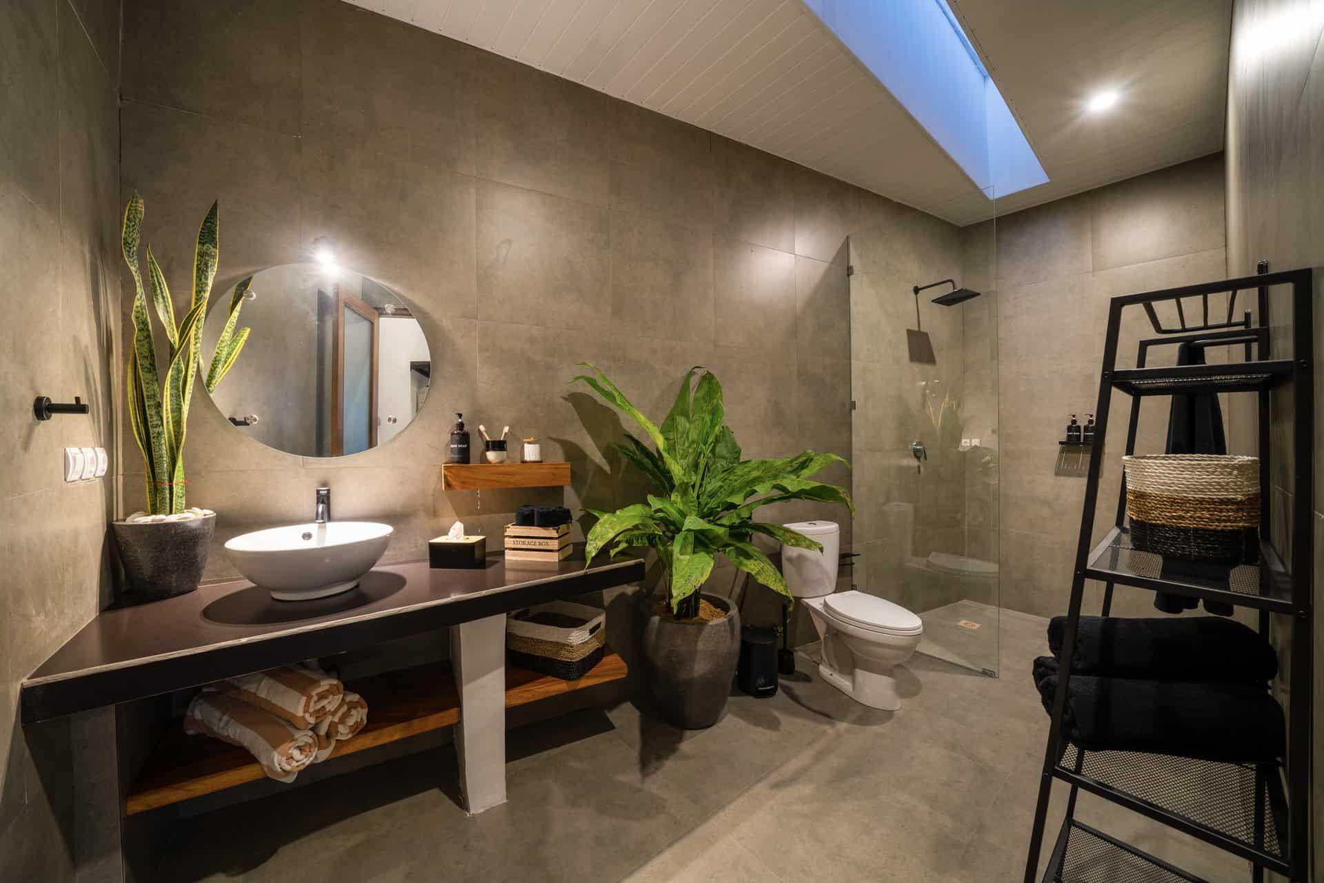 Waterproof vinyl flooring fitted in a bathroom